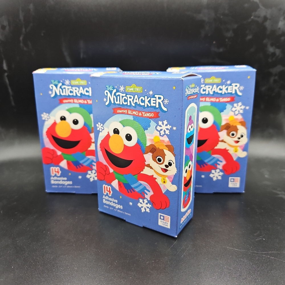 Pack Of 3 Sesame Street Elmo Nutcracker Bandages